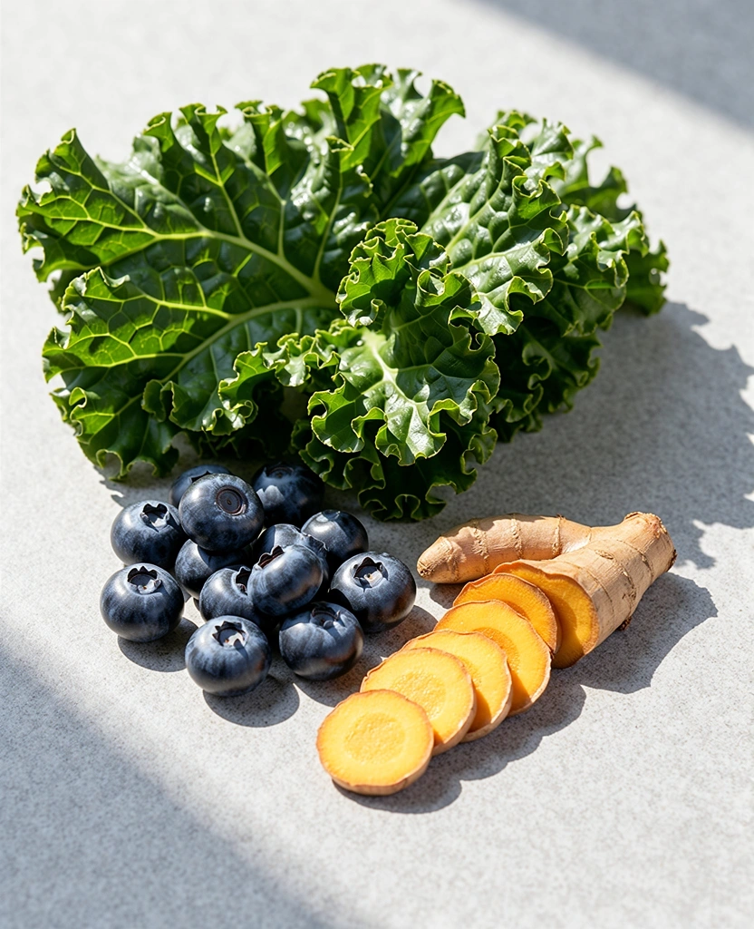 Ingredientes naturales y superalimentos frescos